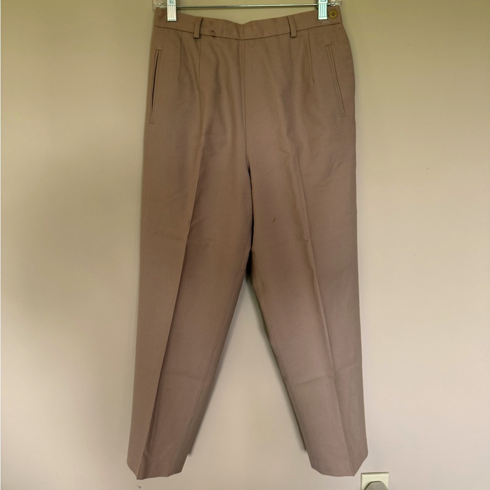 Talbots Tan Wool Dress Pants Straight Leg Classic Fit